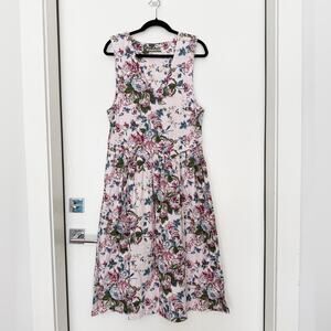 Vintage Bryn Connelly Pink Floral Cottagecore Dress